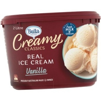 IGA Bulla creamy classics ice cream 2 litre selected varieties offer