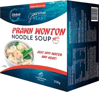 IGA Global seafoods prawn wonton noodle soup 258g offer