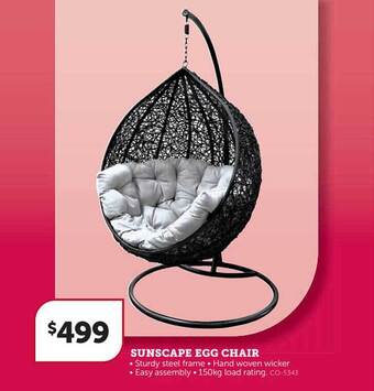 Stratco Sunscape egg chair offer