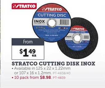 Stratco cutting disk inox