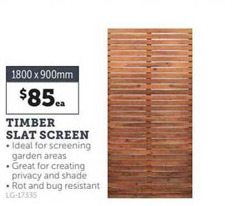 Stratco Timber slat screen offer