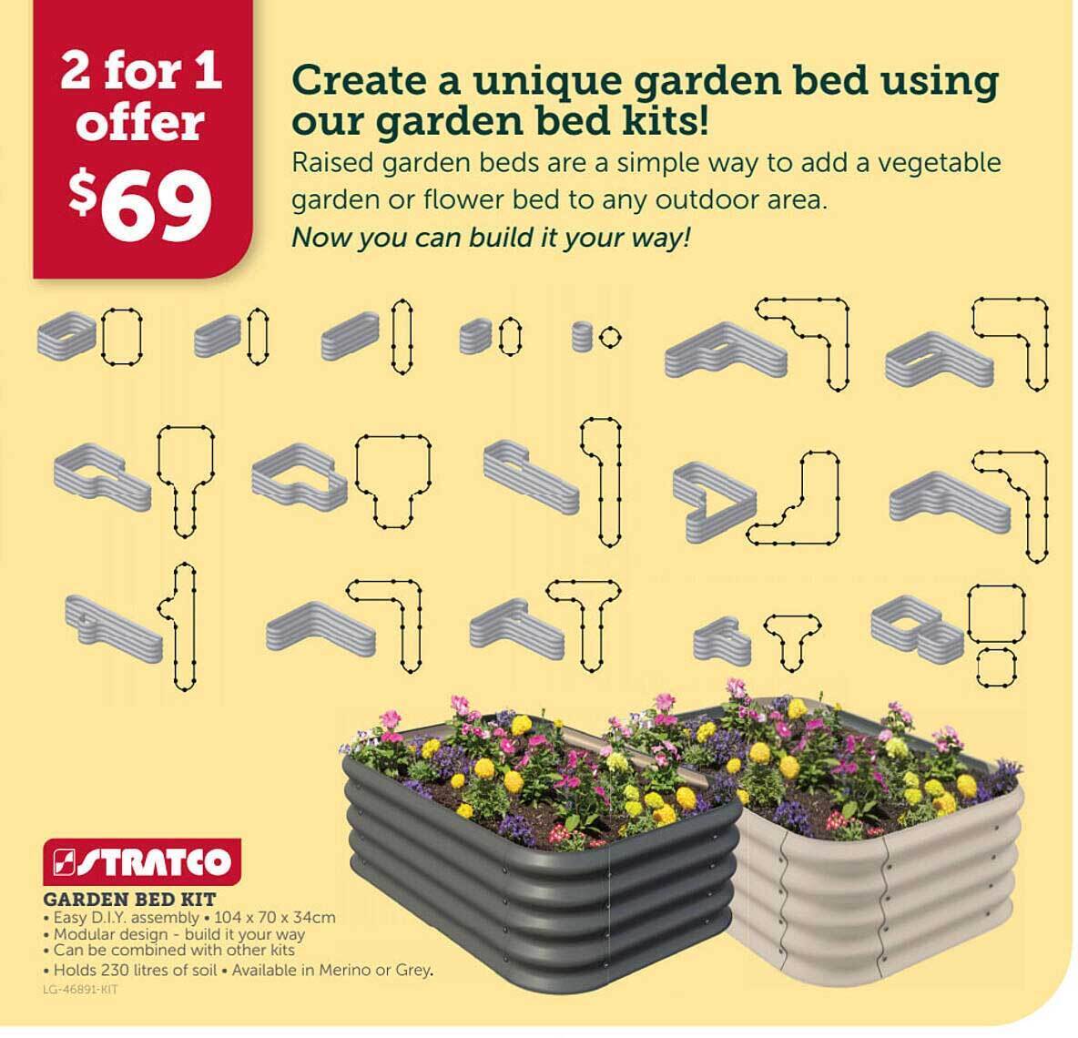 Stratco garden bed kit offer at Stratco