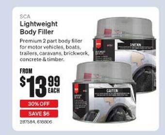 SuperCheap Auto Sca lightweight body filler offer