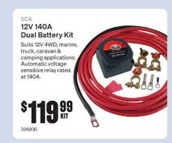 SuperCheap Auto Sca 12v 140a dual battery kit offer