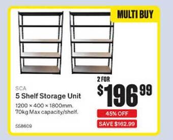 SuperCheap Auto Sca 5 shelf storage unit offer