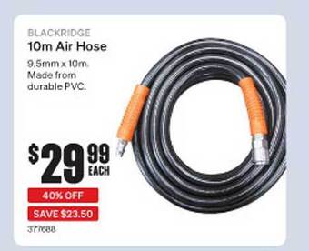 SuperCheap Auto Blackridge 10m air hose offer