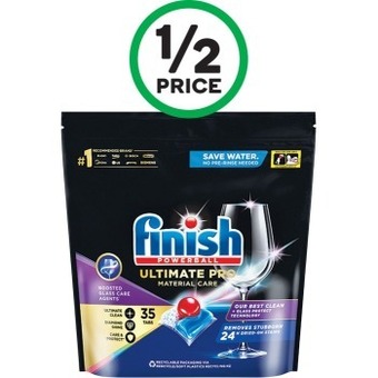 Woolworths Finish material care dishwashing tablets pk 35 offer
