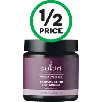 Woolworths Sukin purely ageless rejuvenating day cream 120ml offer