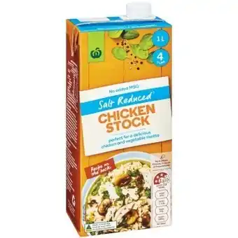 Woolworths Woolworths chicken liquid stock salt reduced 1 litre offer
