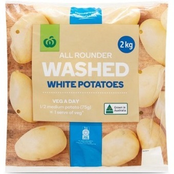 Woolworths Australian washed white potatoes 2 kg pack offer