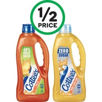 Woolworths Cottee’s cordial 1 litre offer