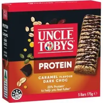Woolworths New uncle tobys protein muesli bars 175g pk 5 offer