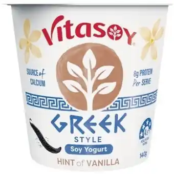 Woolworths New vitasoy greek style yogurt pot 140g offer