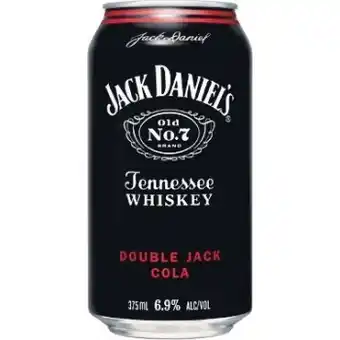 Woolworths Jack daniel’s double jack & cola cans 18x375ml offer