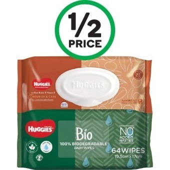 Woolworths Huggies baby wipes pk 64 offer