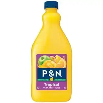Woolworths New p&n juice 2 litre offer