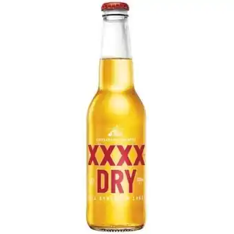 Woolworths Xxxx dry bottles 6x330ml offer