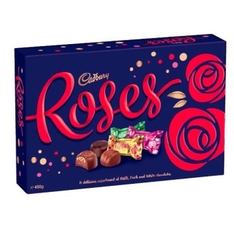 Coles Cadbury roses boxed chocolate 450g offer