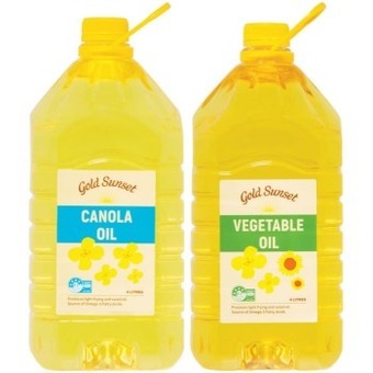 Coles Gold sunset canola or vegetable oil 4 litre offer