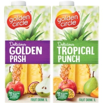 Coles Golden circle tetra fruit drink 1 litre offer