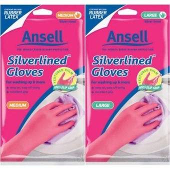 Coles Ansell pink silverlined gloves 1 pack offer