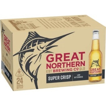 Coles Great northern super crisp lager bottles 24x330ml offer