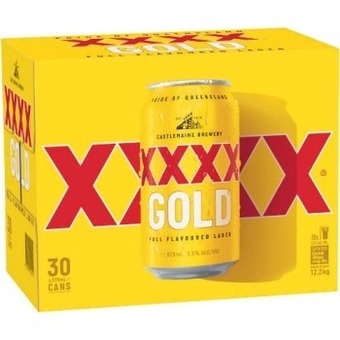 Coles Xxxx gold block cans 30x375ml offer