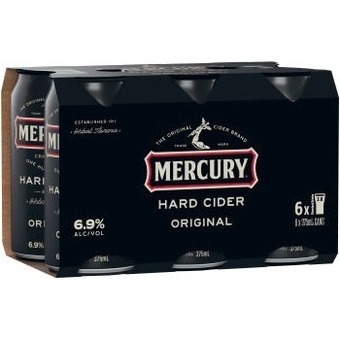 Coles Mercury hard cider cans 6x375ml offer