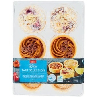 Coles mini tart selection 6 pack 210g