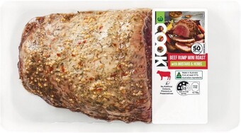 Woolworths Woolworths cook beef rump mini roast with mustard & herb offer