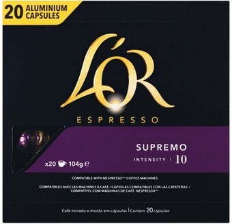 Woolworths L’or coffee capsules pk 20 offer