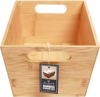 Woolworths Inspire bamboo storage box medium offer