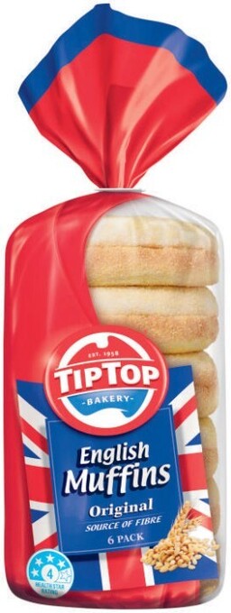 Coles Tip top english muffins 6 pack offer