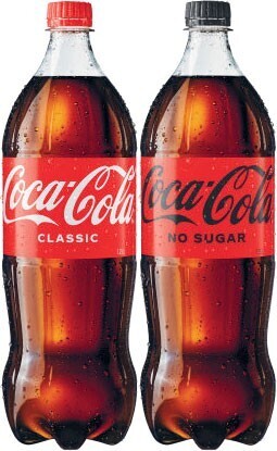 Coles Coca-cola soft drink 1.25 litre offer