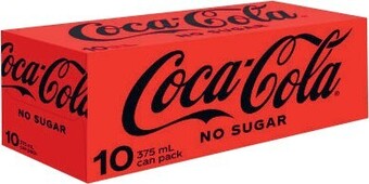 Coles Coca-cola, fanta or sprite soft drink cans 10x375ml offer