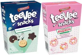 Coles Arnott’s teevee space or krispy kreme biscuits 165g offer