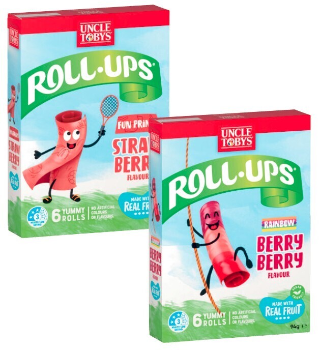 Uncle tobys rollups 94g offer at Coles