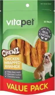 Coles Vitapet chicken wrapped rawhide dog treat 18 pack offer