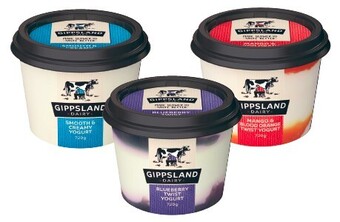 Coles Gippsland twist yogurt 720g offer