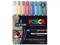 Officeworks POSCA PC1MR Paint Markers 8 Pack Assorted offer