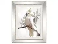 LivingStyles "Cockatoo On Branch" Vintage Mirror Framed Wall Art, No.1, 50cm offer
