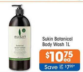 Good Price Pharmacy Sukin botanical body wash offer