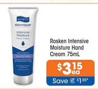 Good Price Pharmacy Rosken intensive moisture hand cream offer