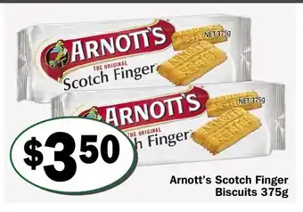 Friendly Grocer Arnott's Scotch Finger Biscuits 375g offer