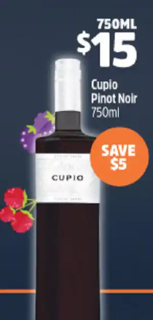 BWS Cupio Pinot Noir 750ml offer