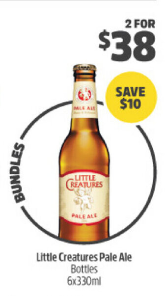 BWS Little Creatures Pale Ale Bottles 6x330ml offer