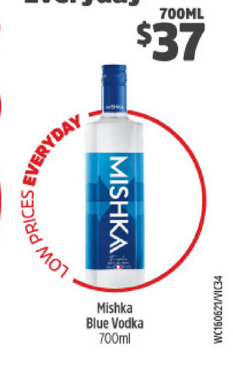 Mishka Blue Vodka 700ml