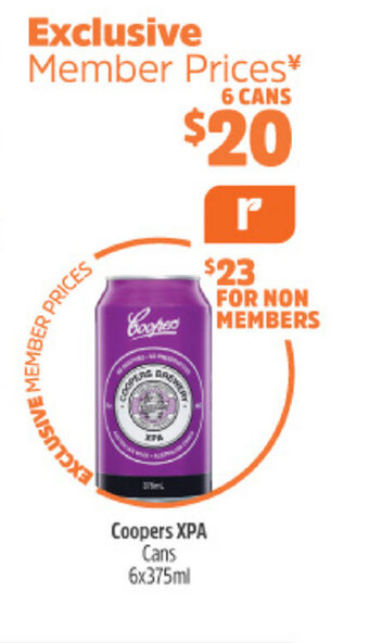 Coopers XPA Cans 6x375ml
