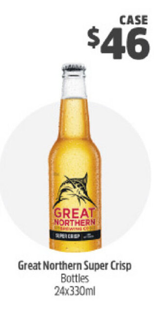 BWS Great Northern Super Crisp Bottles 24x330ml offer