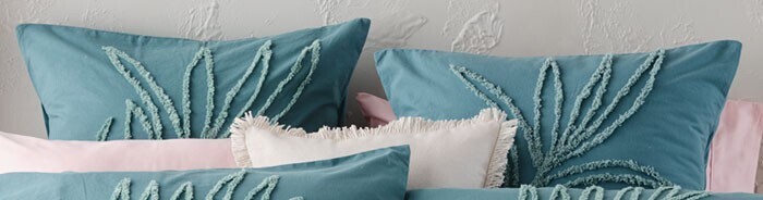 Spotlight Koo cotton tufted luxe leaf green european pillowcase offer